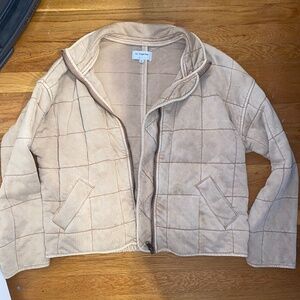 Quilted zip up cute jacket